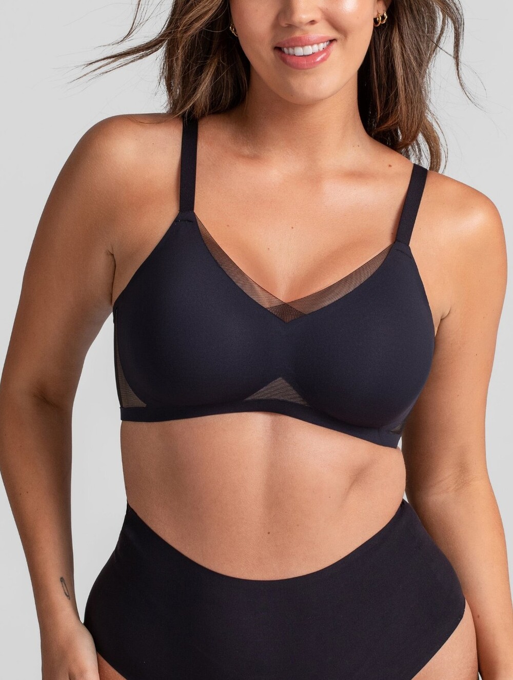 Honeylove Black Wireless Crossover Bra